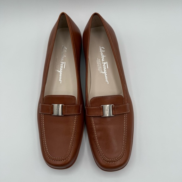 Salvatore Ferragamo Vintage Brown Driving Leather Loafers Size 8 - 2A - Picture 3 of 17